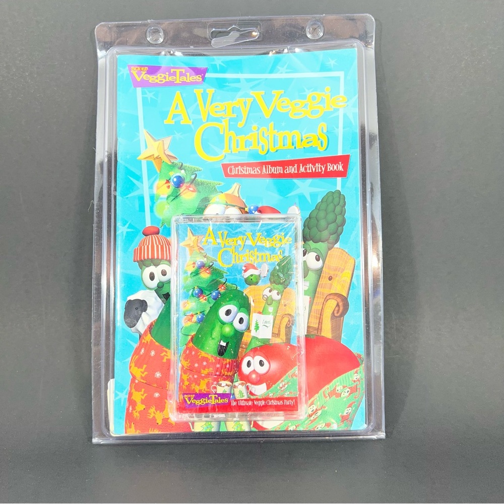 Vintage A Very Veggie Christmas Activity Book and Audio Cassette